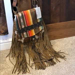 Keep It Gypsy Serape Cow Hide Crossbody💋NWT